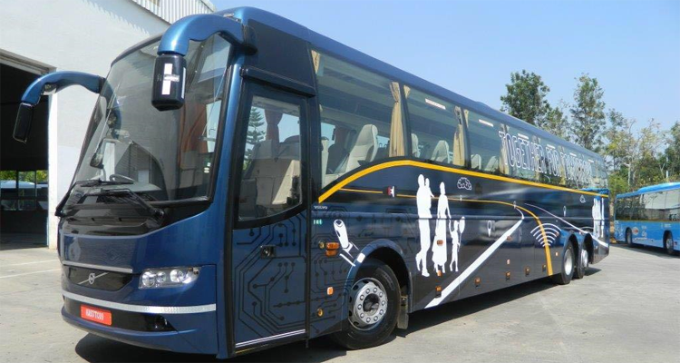 53 Seater Volvo with washroom Multi Axle  hire in Delhi