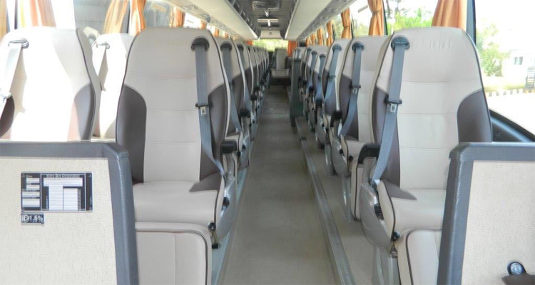 53 Seater Volvo with washroom Multi Axle  hire in Delhi