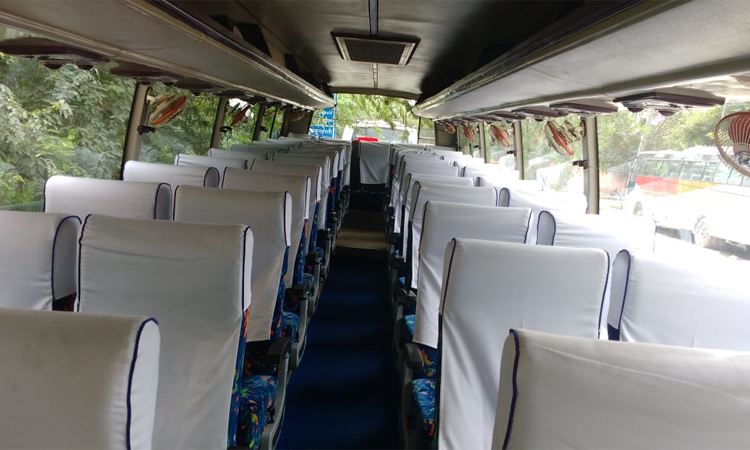45-seater 2x2 coach  hire in Delhi