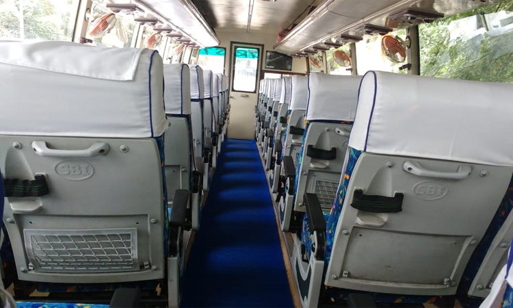 45-seater 2x2 coach  hire in Delhi