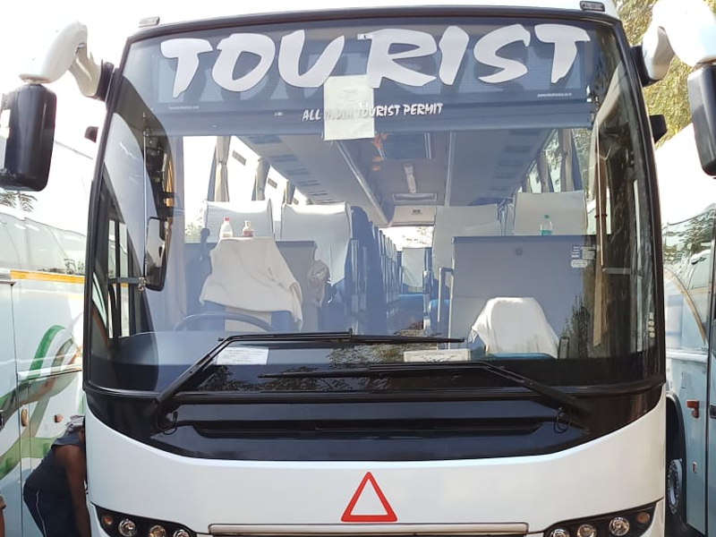 Volvo 41-Seater +Washroom Luxury Coach hire in Delhi