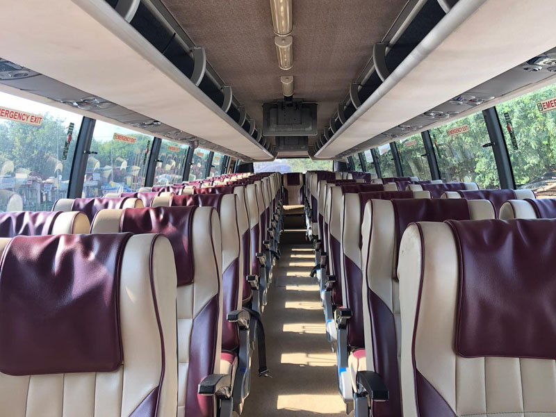 53 seater Multi Axle Volvo Luxury coach  hire in Delhi