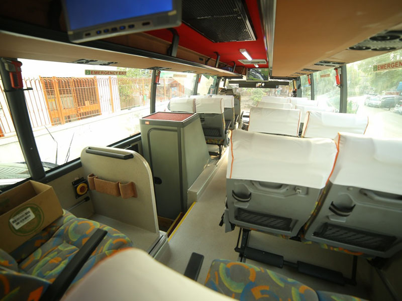 Volvo 41-Seater +Washroom Luxury Coach hire in Delhi
