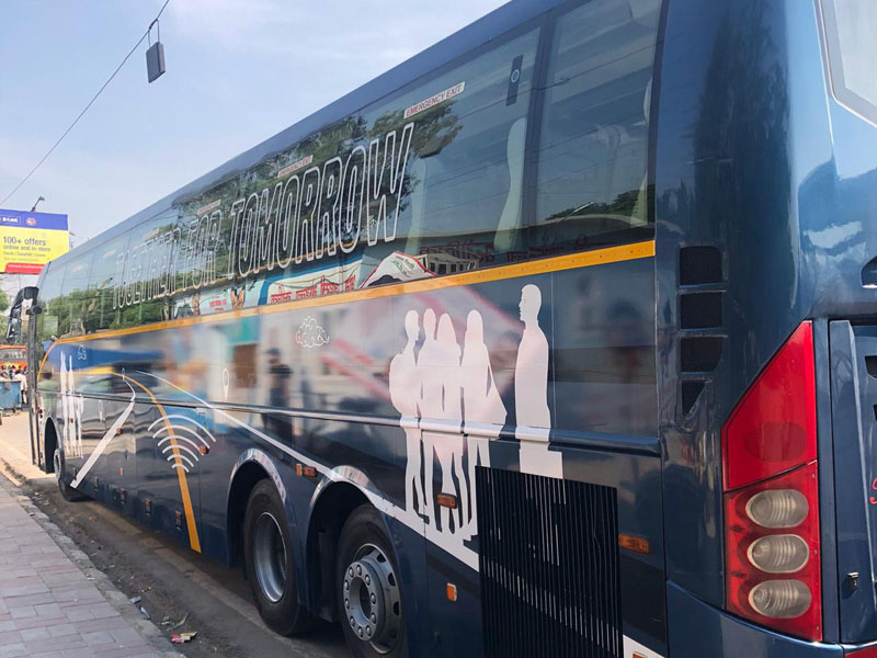 53 seater Multi Axle Volvo Luxury coach  hire in Delhi