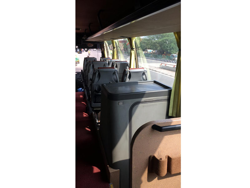 Volvo 41-Seater +Washroom Luxury Coach hire in Delhi