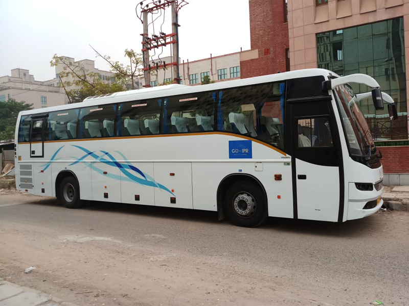 Volvo 41-Seater +Washroom Luxury Coach hire in Delhi