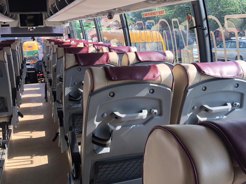 53 seater Multi Axle Volvo Luxury coach  hire in Delhi